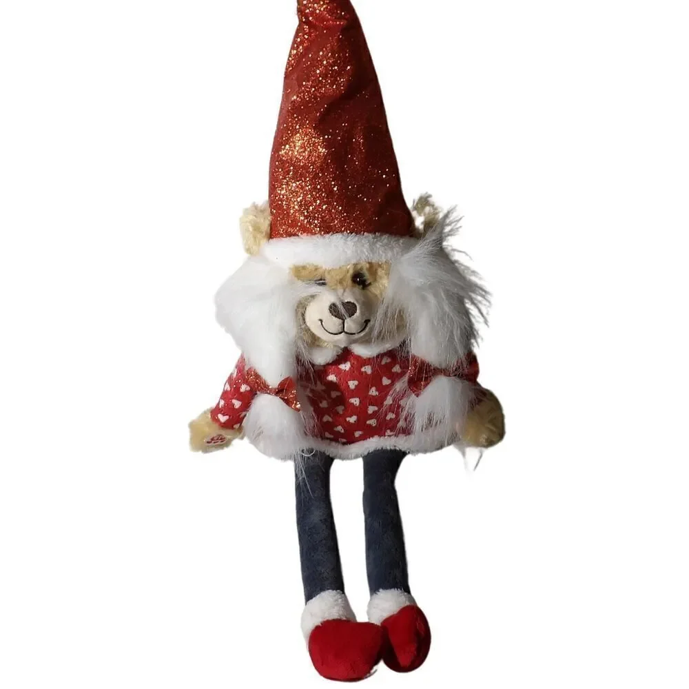 Build-A-Bear Online Exclusive Red Sparkle Bear Girl Gnome NEW‎